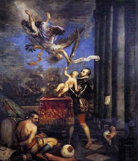 Philip II Offering Don Fernando to Victory, TIZIANO Vecellio